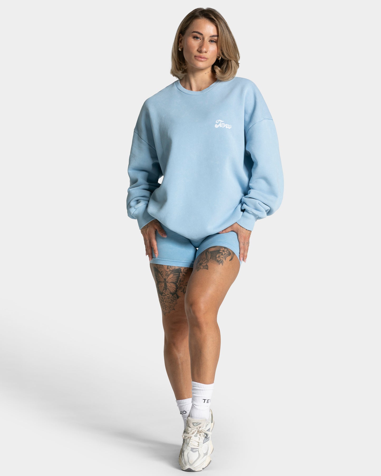 Acid Oversized Sweater "Babyblau"