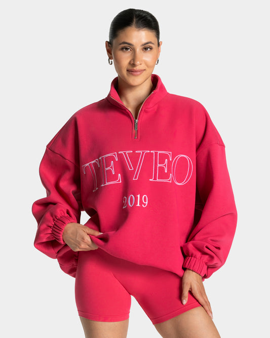 Femme Half Zip Sweater ‘Berry’