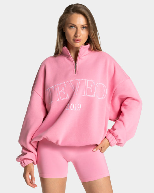 Femme Half Zip Sweater ‘Pink’
