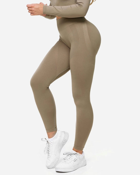 Charming Scrunch Leggings "Khaki" - TEVEO