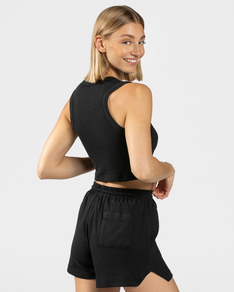 Lounge Crop Top "Schwarz" - TEVEO