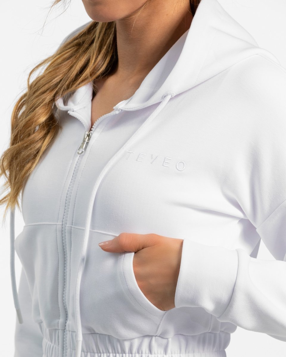 Classic Zip Hoodie "Weiß" - TEVEO
