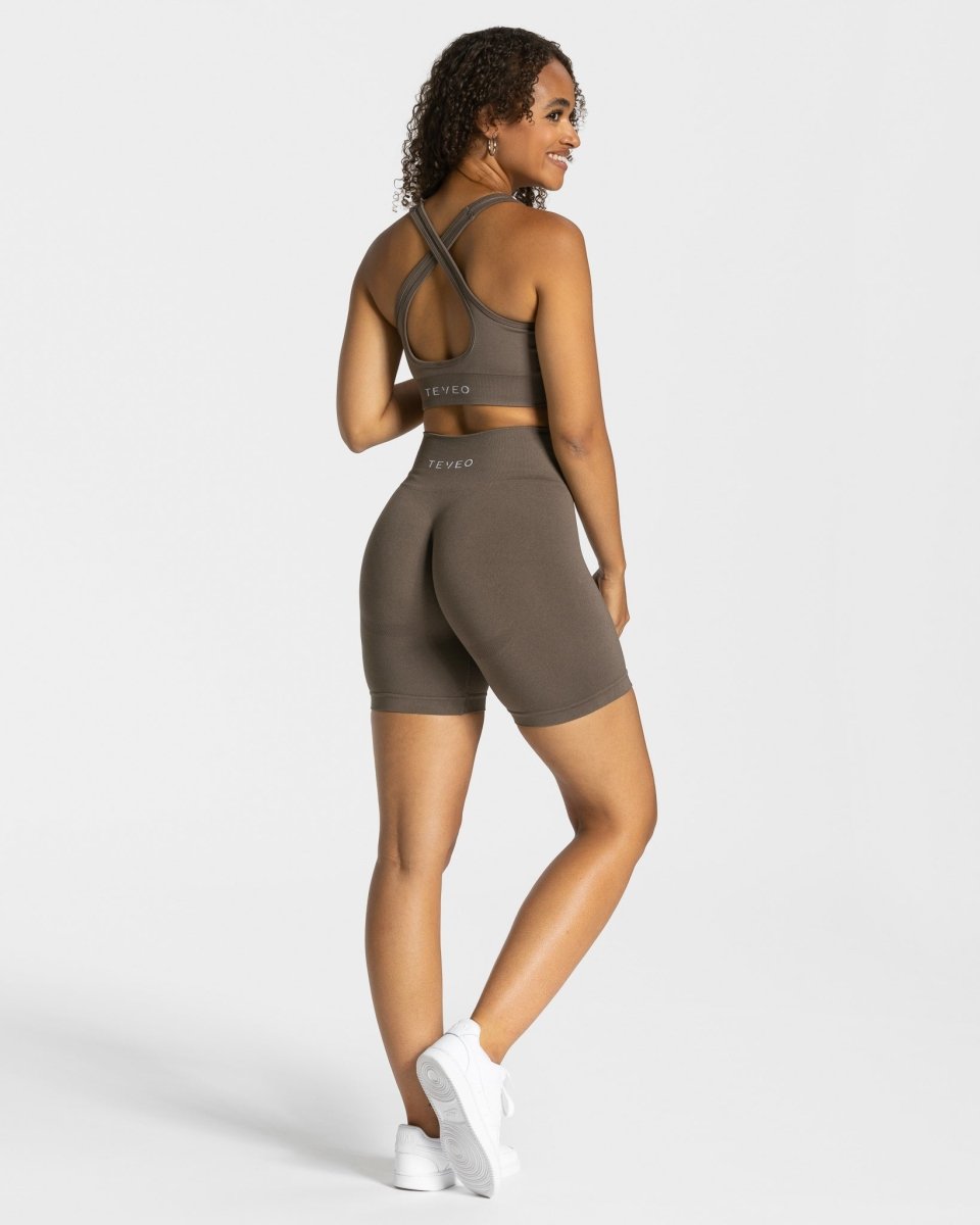 Classy Seamless Shorts "Taupe" - TEVEO